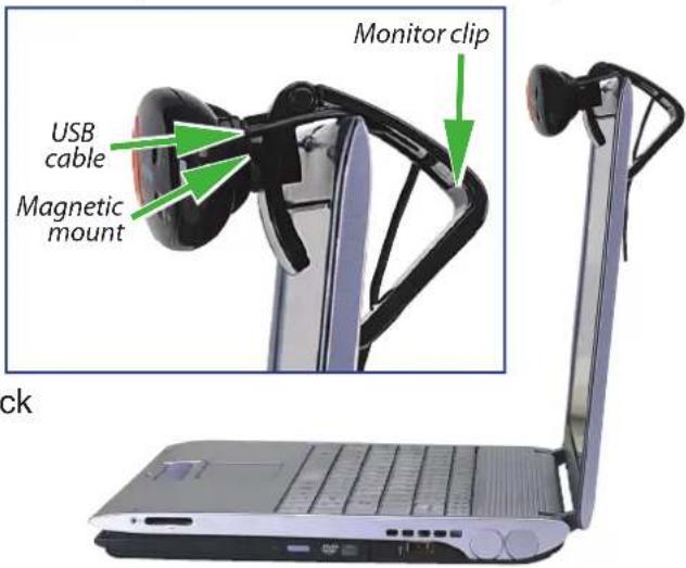 Monitor clip USB cable Magnetic mount ck