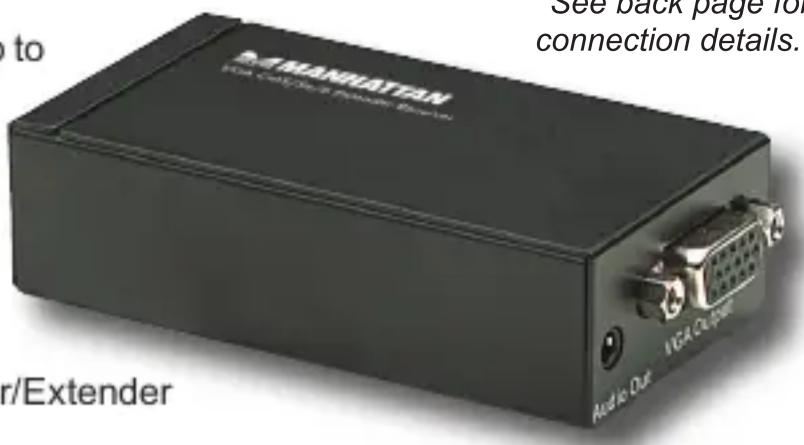 MANHATTAN 1924 COMMERCIAL PLANTUM Audio Out - ICAO Outper See back page for connection details. to r/Extender
