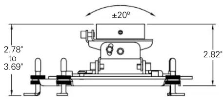 ±20° 2.78" to 3.69" 2.82"
