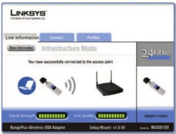 LINKSYS WUSB100 - Link Information - 1