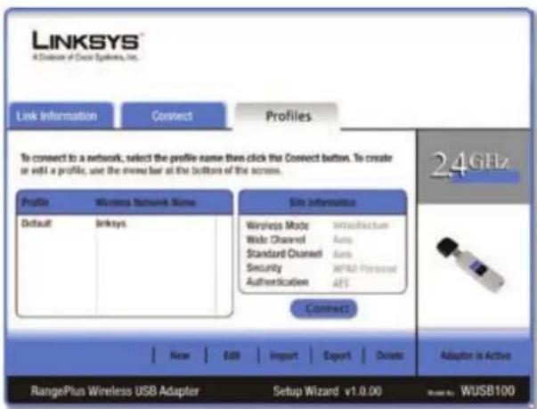 LINKSYS WUSB100 - Profiles - 1
