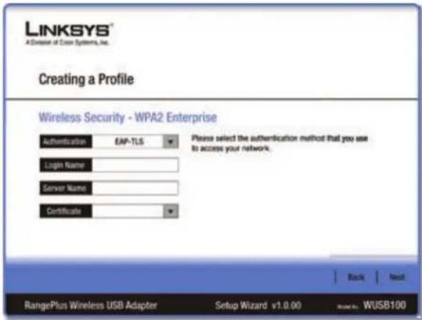LINKSYS WUSB100 - WPA2 Enterprise - 1