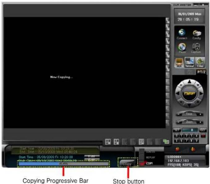 New Copying... Start Time: 05/08/2009 Fa 10:20:31 End Time: 05/08/2009 Wed 02:46:24 Start Time: 05/08/2009 Fa 10:20:38 Start Time: 05/08/2009 Fa 10:20:38 Copying Progressive Bar Stop button