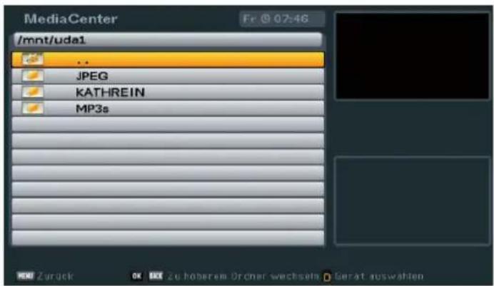/mnt/uda1 JPEG KATHREIN MP3s Zurück OK Ü Zu höherem-Ordnar-wechseln Gerät auswahlen