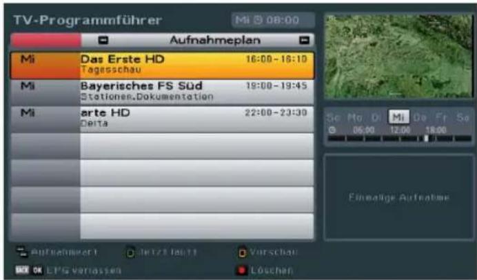 TV-Programmführer Mi 08:00 Aufnahmeplan Mi Das Erste HD 16:00-16:10 Tagesschau Mi Bayerisches FS Süd 19:00-19:45 Stationen.Dokumentation Mi arte HD 22:00-23:00 Delta Se Mo Di Mi Do Fr Sa 05.00 12.00 18.00 Einmalige Aufnahme Aufnahmevert Jetzt fautt Vorschau OK LPS vertassen Löschen