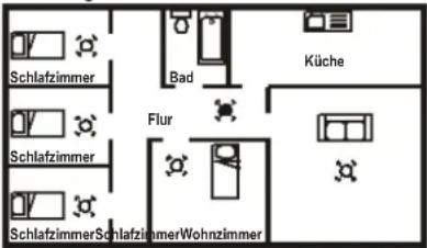 Schlafzimmer Schlafzimmer Schlafzimmer Schlafzimmer Schlafzimmer Schlafzimmer Schlafzimmer Wohnzimmer Flur Bad Küche