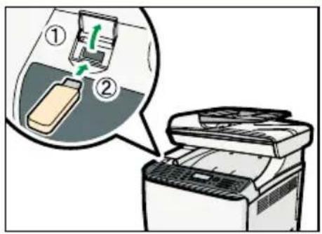 KYOCERA FS-C1020MFP+/KL3 - Stecken Sie Ihren USB-Stick in den USB-Stick-Anschluss. - 1