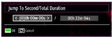 Jump To Second/Total Duration < [0]0h 00m 00s > / 00h 22m 04s OK Cancel