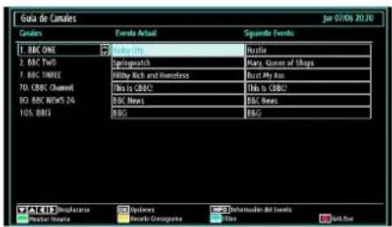 NEVIR NVR-7502-22HD-N - Vista de la Guía de Programación Electrónica (EPG) - 1