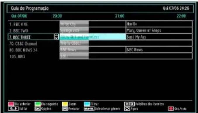 Guia de Programação Qui 07/06 20:26 20:00 21:00 22:00 1. BBC ONE 2. BBC Two 7. BBC THREE 70. C&BC Channel 80. BBC NEWS 24 105. BBC Tray City Santovitch Eating Rio and Parelous TIG % CBF2 BBC News BBC News Bio anterior Dia seguinte Zoom Filter INFO Retailas dos Eventos Seller Options Promiser Selectoionar gênero Aque Gia Avere.