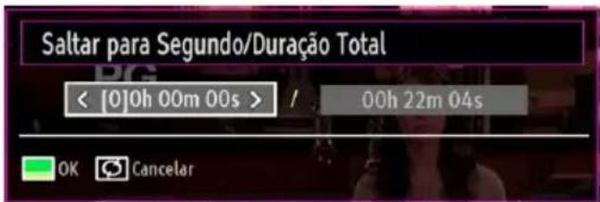 Saltar para Segundo/Duração Total < [0]0h 00m 00s > / 00h 22m 04s OK Cancelar