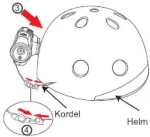 ③ Kordel ④ Helm