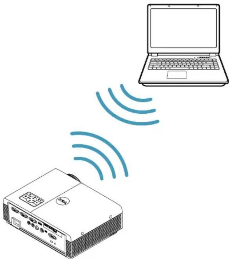 DELL S320wi - Connecting a Computer Using Wireless Dongle (Optional) - 1