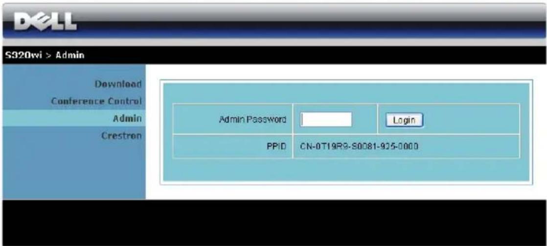 S320vvi > Admin Download Conference Control Admin Crestron Admin Password Login PPID CN-0T19R9-S0081-925-0000