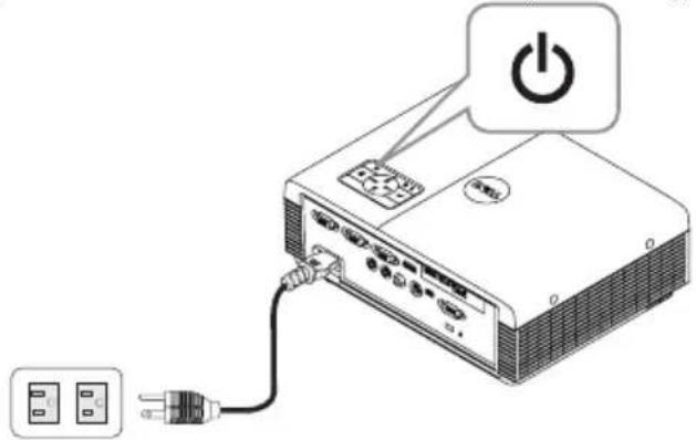 Diagram showing a power switch connected to an electronic device with labeled power button and terminal ports