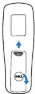 DELL S320wi - Installing the Remote Control Batteries - 8