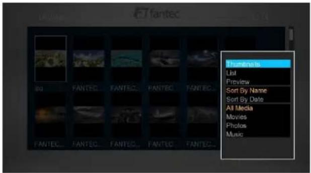 Thumbnails List Preview Sort By Name Sort By Date All Media Movies Photos Music