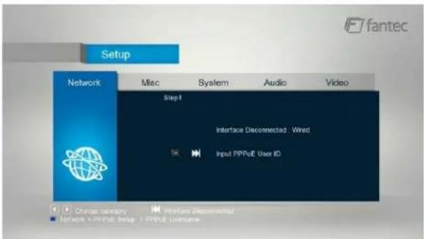 Fantec 3DXHDS - PPPOE-Einstellung - 2