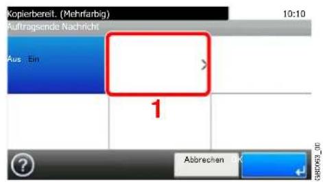 Kopierbereit. (Mehrfarbig) Auftragsende Nachricht Aus Ein 1 Abbrechen 60