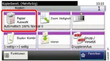 Kopierbereit. (Mehrfarbig) 10:10 Kopierer Kopien Papier Auswahl Automatisch 100% Normal 0 Zoom Helligkeit Duplex Kombi- 1-seitig>>1-seitig nieren Grupp./Versetzt GruppierenAus Funktionen Favorite