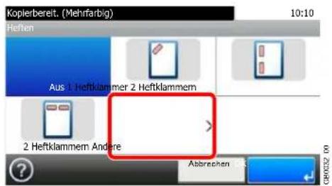 Kopierbereit. (Mehrfarbig) 10:10 Heften Aus : Heftklammer 2 Heftklammem 2 Heftklammem Andere Abbrechen
