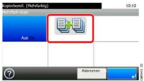 Kopierbereit. (Mehrfarbig) 10:10 Mehrflach-Scan Aus Ein ? Abbreven GROWKS 50