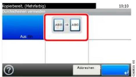 Kopierbereit. (Mehrfarbig) 10:10 Durchscheinen vermeiden ABO → ABC Aus Ein ? Abbrevchen 03 C298534 00