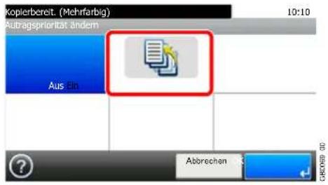Kopierbereit. (Mehrfarbig) Auftragspriorität ändern Aus Sin 10:10 ? Abbreven