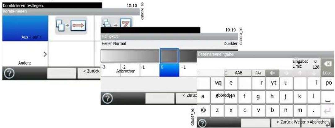 Kombinieren festlegen. Kombi-nieren Aus 2 auf 1 Andere < Zurück 10:10 GBW76 80 Helligkeit Heller Normal Dunkler Dateinameneingabe -3 -2 -1 0 +1 Abbrechen AAB A/a ← → ↑ ↓ Eingabe: 0 Limit: 128 Lösc wq e r yt u i po a abbrechen f g h j k l @ z x c v b n m . G5057 99 < Zurück Weiter >Abbrechen