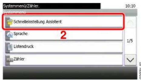 Systemmenü/Zähler. 10:10 Systemmenü Schnelleinstellung Assistent Sprache 2 Listendruck Zähler 1/5 G32054 00