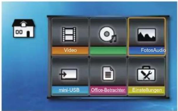 Video FotosAudio mini-USB Office-Betrachter Einstellungen