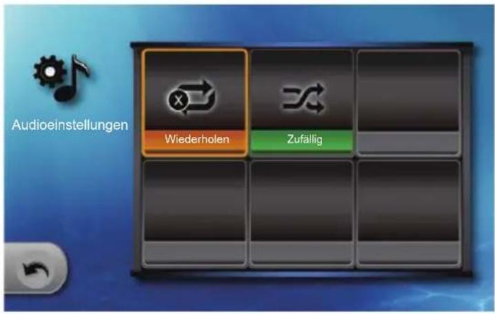 Audioinstellungen Wiederholen Zufällig