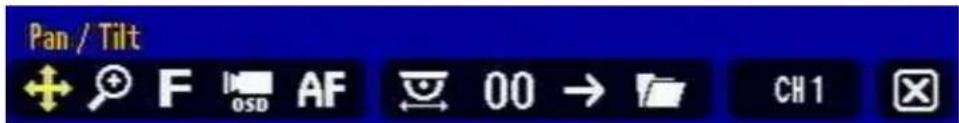 Pan / Tilt F OSD AF 00 → CH1