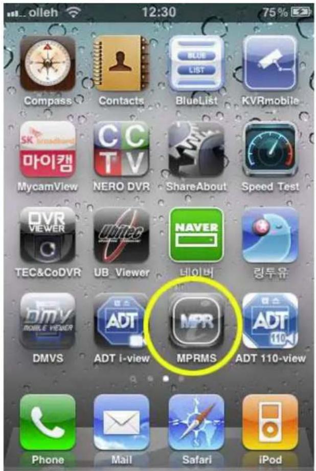 Olleh 12:30 75% Compass Contacts BlueList KVRmobile MAYIKM MycamView NERO DVR ShareAbout Speed Test DVR VIEWER UB Viewer NAVER TEC&CoDVR UB Viewer 네이버 링두유 DMVS ADT i-view MPRMS ADT 110-view Phone Mail Safari iPod
