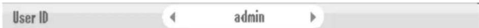 User ID admin