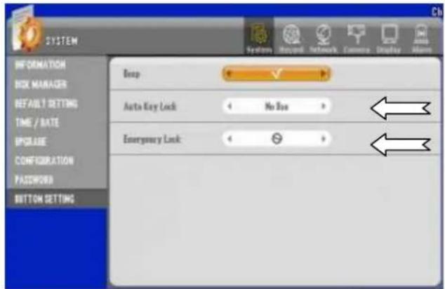 SYSTEM INFORMATION BOX MANAGER DEFAULT SETTING TIME / RATE UPDATE CONFIGURATION PASSWORD BUTTON SETTING Deep Auto Key Lock No Box Emergency Lock