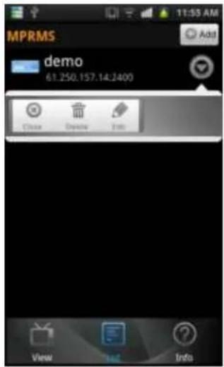 MPRMS demo 61.250.157.14:2400 View Add Info