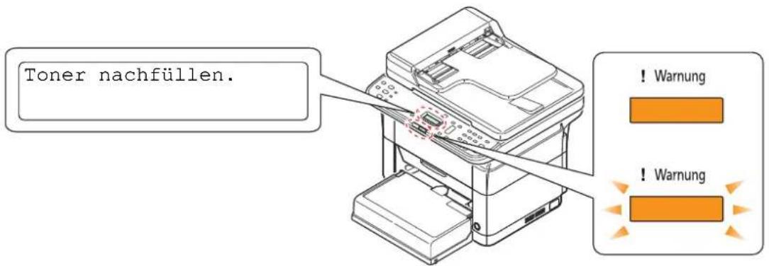 Toner nachfüllen. ! Warnung ! Warnung