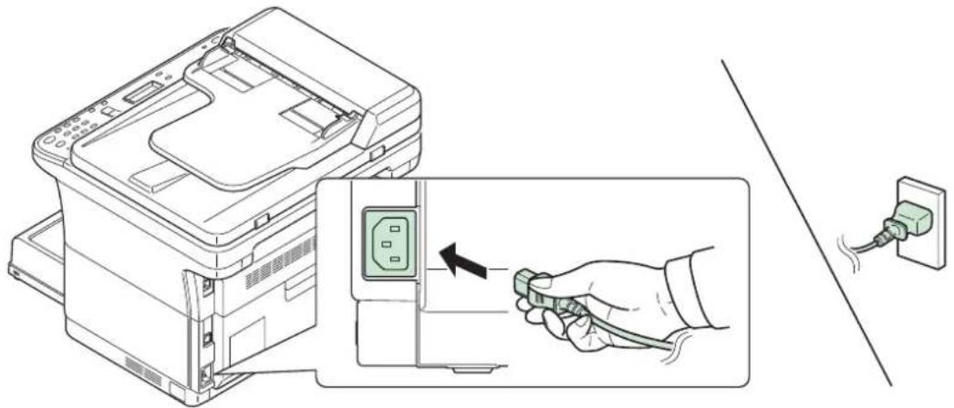 KYOCERA FS-1325MFP/KL3 - Stromkabel anschließen - 2