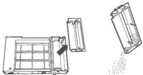 Technical line drawing of a mechanical device with internal components and a separate view showing internal structure (no text or symbols)