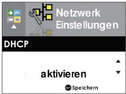 Netzwerk Einstellungen DHCP aktivieren Speichern
