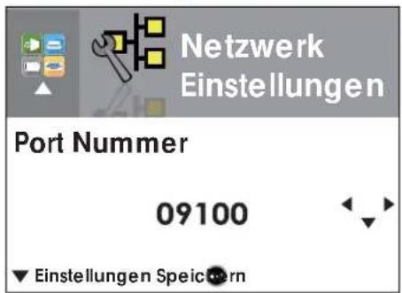 Netzwerk Einstellungen Port Nummer 09100 ▼ Einstellungen Speicorn