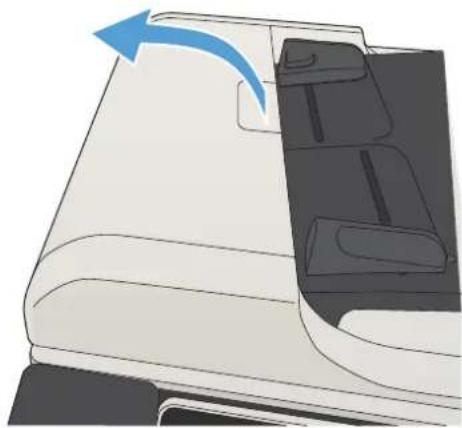 HP LaserJet Enterprise MFP M725dn - Reinigen der Vorlageneinzugswalzen und der Trennvorrichtung des Vorlageneinzugs - 1