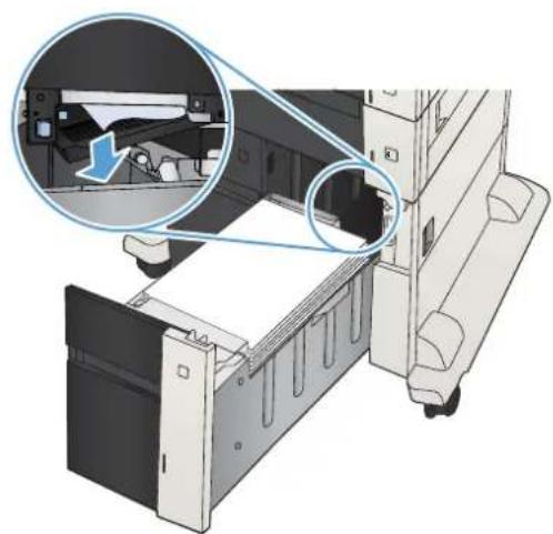 HP LaserJet Enterprise MFP M725dn - Beseitigen von Papierstaus im 3.500-Blatt-Zufuhrfach mit hoher Kapazität - 4