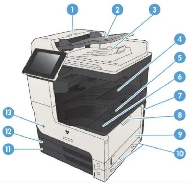 HP LaserJet Enterprise MFP M725dn - Produktübersicht - 1