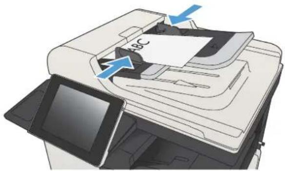 HP LaserJet Enterprise MFP M725dn - Scannen und Speichern des Dokuments - 1
