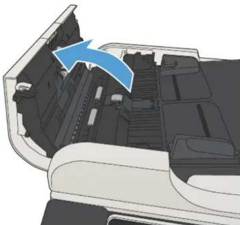HP LaserJet Enterprise MFP M725dn - Beheben von Papierstaus im Vorlageneinzug - 2