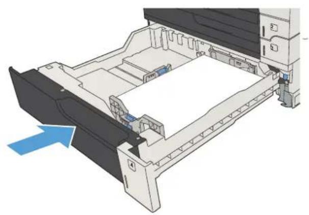 HP LaserJet Enterprise MFP M725dn - Einlegen in die 500-Blatt-Fächer - 3