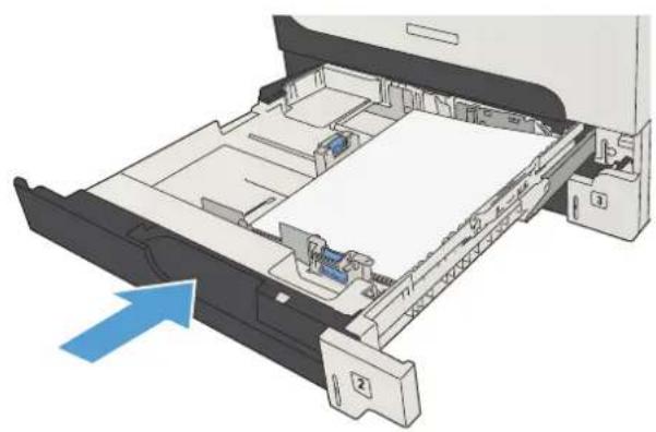HP LaserJet Enterprise MFP M725dn - Einlegen in Fach 2 und Fach 3 - 3