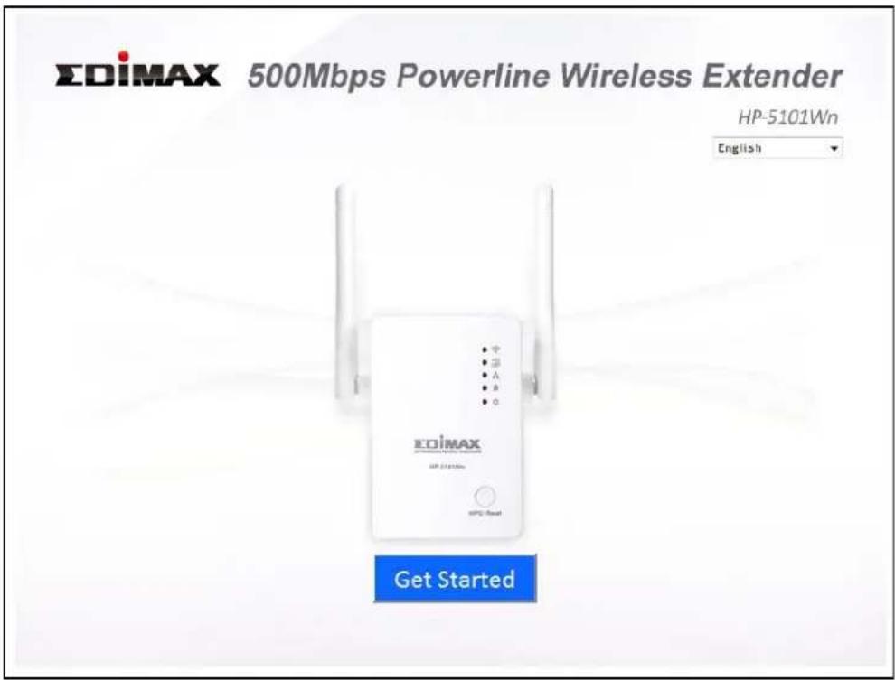 EDIMAX 500Mbps Powerline Wireless Extender HP-5101Wn English Get Started